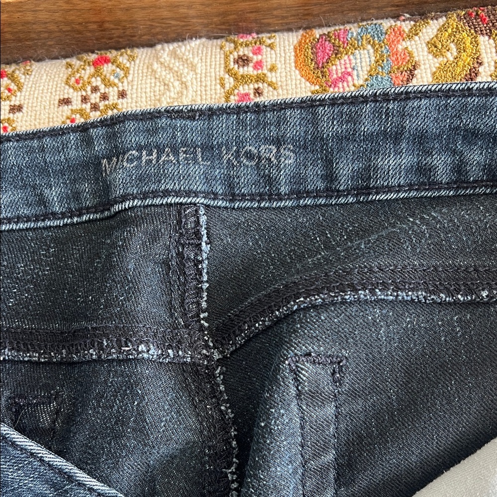 Michael Kors Women's Boot Cut Jeans in Dark Blue